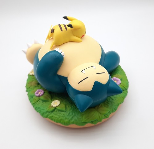 Pokemon Banpresto Snorlax Pikachu 5" sleeping diorama figure toy statue Japan - Picture 2 of 7