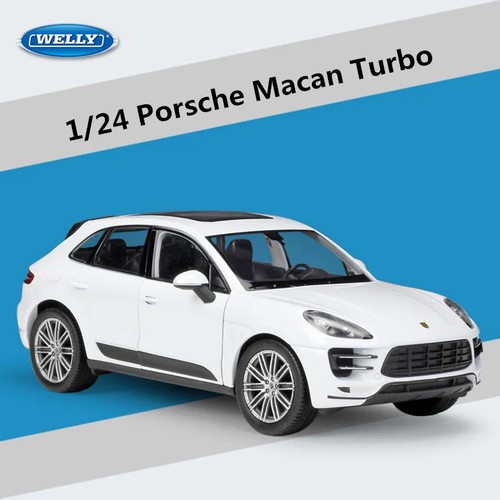 WELLY 1:24 Porsche Macan Turbo SUV modelo de coche de aleación vehículos diecast modelo de coche - Imagen 20 de 23