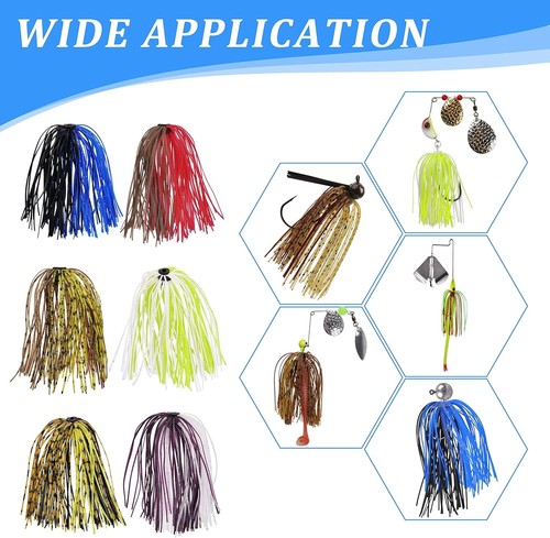 Mehrfarbige Silikon Angelröcke - 30 Stück für Spinnerbaits und Buzzbaits - Bild 4 von 10