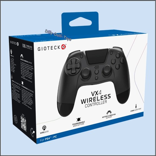 Gioteck VX4 Black Wireless Controller for PS4 / PC Playstation 4 or PC Gaming - Picture 2 of 20