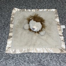 Cloud Island Lion Lovey Security Blanket Beige/Brown Plush Polyester Satin Trim
