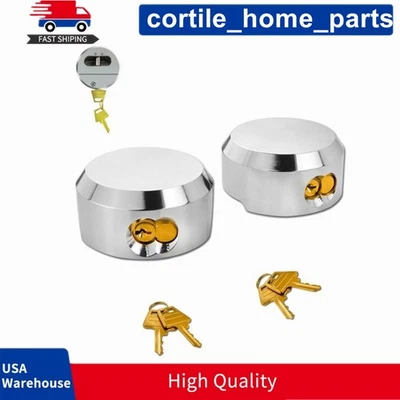 CORTILE 2pcs Hidden Shackle Hockey Puck Padlock Van & Trailer Door Lock 2-7/8" 73mm New