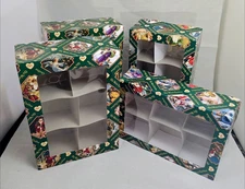 EMPTY Old World Christmas Ornament Storage Boxes for Ornaments Set of 4 Bundle B