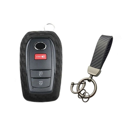 Carbon Fiber Silicone Key Fob Case Cover For Toyota GR Corolla GR86 Sienna Venza - Picture 2 of 8