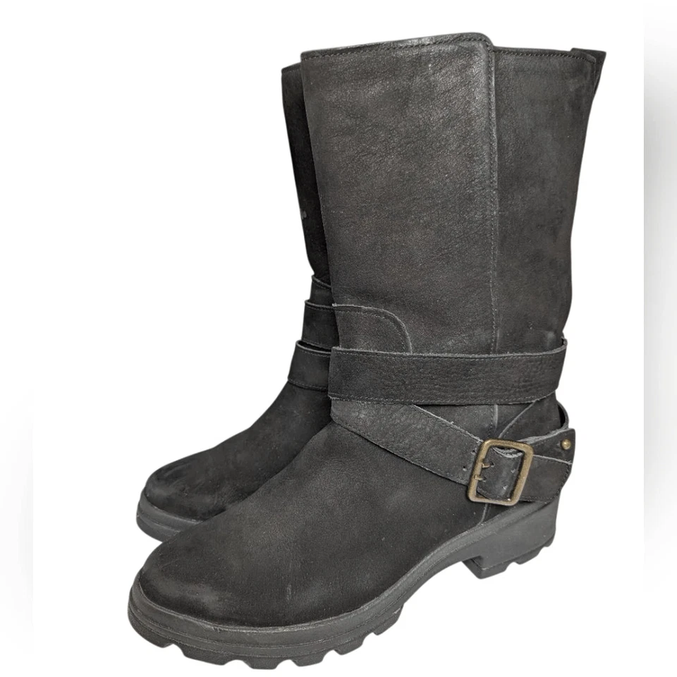 Женские замшевые сапоги Rockport до середины икры с пряжкой и ремешками 7 - Изображение 2 из 4