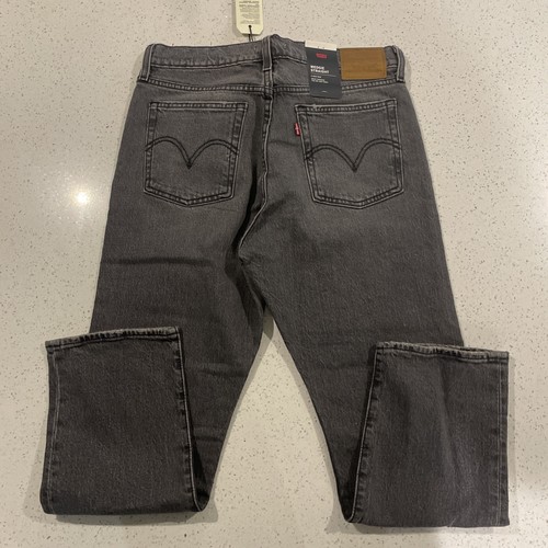 Levi's Premium Wedgie Jeans High Rise Distressed Womens Black Size 30 X 26 NWT - Picture 4 of 5