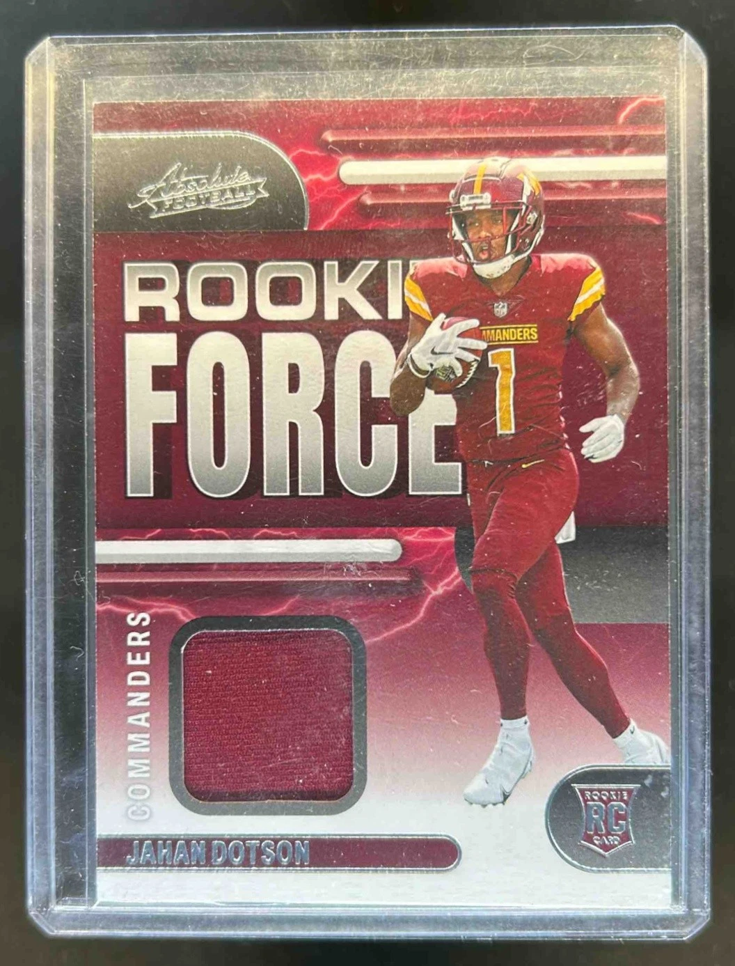 Jahan Dotson Panini Absolute Rookie Force Memorabilia #RF10 Base