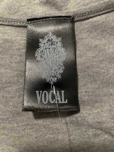 Size L Vocal Gray Long Vest With Bling Trim And Pockets - Stunning - Picture 5 of 6