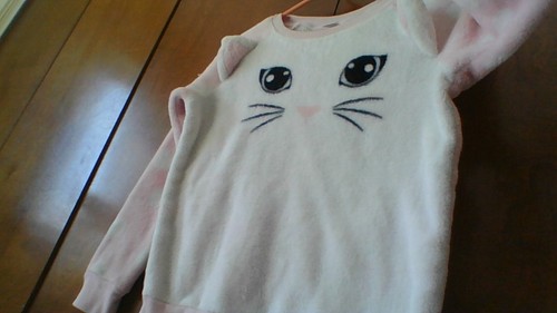 Cold Crush Cat Face Fleece Pull Over Sweater Girls Size M (8/10) *Stains Slv End - Picture 22 of 23