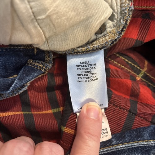 LL Bean Signature karierte gefütterte Damenjeans Gr. 4 - Bild 11 von 11
