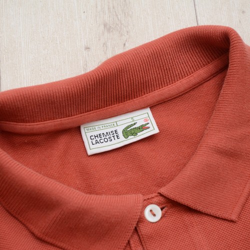 Vintage Lacoste Shirt Mens Large Terracotta Polo Tennis Long Sleeve Adult sz 5 M - Picture 7 of 10