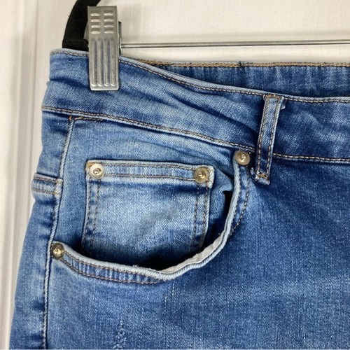 FLANEUR HOMME Jean Mens 30 Blue Distressed Ripped Stonewash - Picture 7 of 11