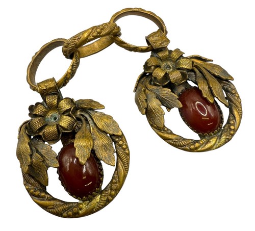 Antiker viktorianischer Umhang Verschluss Schutz Schutz Schal Cape Cabochons