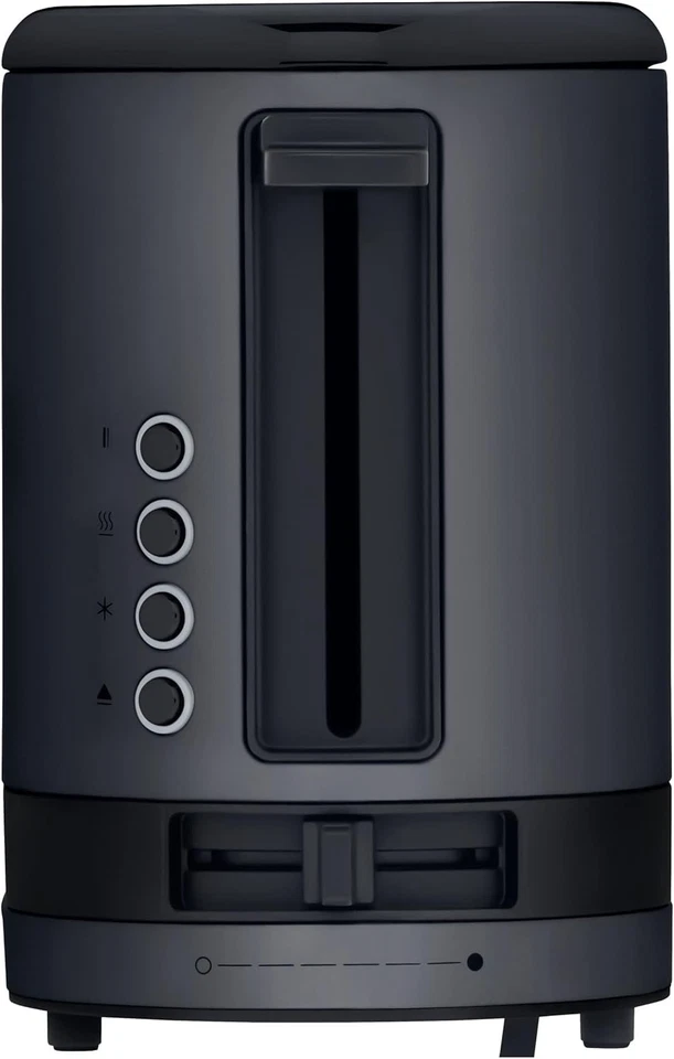 Küchenminis Long Slot Toaster, Deep Black Design, 2-Slice Toaster, Compact, for - image 3 of 4
