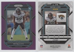 2022 Panini Prizm Rookies Purple Prizm /125 Devin Lloyd #376 Rookie RC