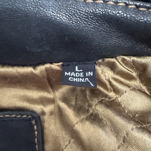 Marc new york Men’s leather jacket Large 74847 100% Cuir Leather Quilted Lining - Picture 8 of 11