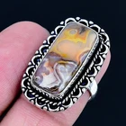 Laguna Lace Agate 925 Silver Plated Handmade Ring of US Size 7
