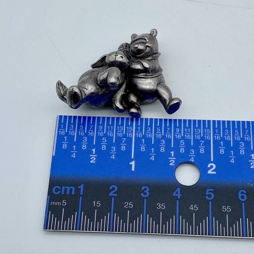 Disney Winnie The Pooh And Eeyore Brooch Pin Pewter Colored Friends - Picture 7 of 9
