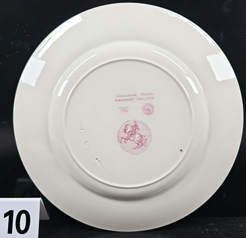 Lotto 11 pezzi piatti Wedgwood Amherst College gelso scene vintage set MCM - Foto 21 di 24