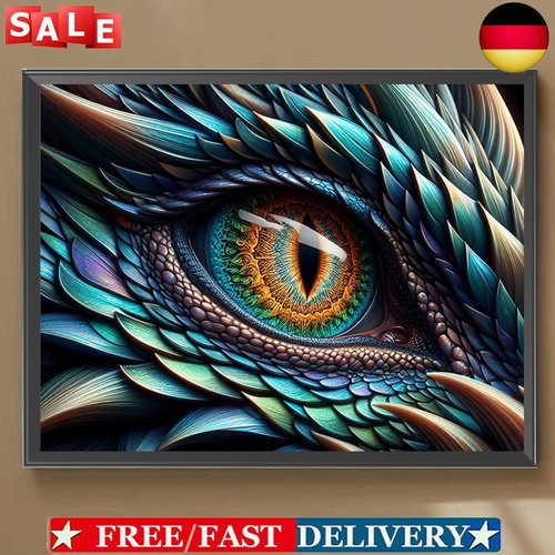 5D Zum Selbermachen Vollrunder Bohrer Diamond Painting Drachenauge Kit Wohndeko