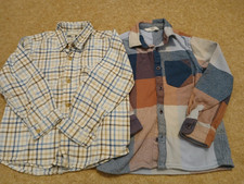 Boys checked shirts x 2 Darcy Brown London and M&S Age 5 and Age 5-6
