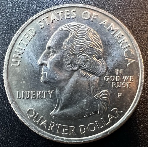 2005-P "In God We Rust" strike through grease error Kansas Quarter - Picture 2 of 3