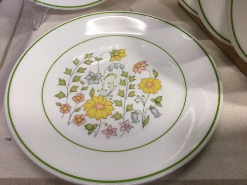 Set of 8-Vintage Corning Corelle SPRING MEADOW 8 1/2”  Luncheon Plates - Bild 10 von 14