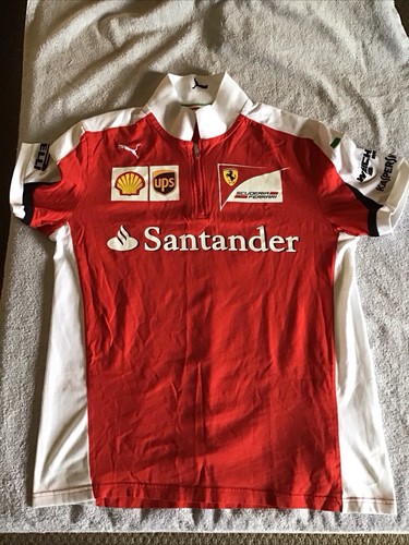 2010’s Puma SCUDERIA FERRARI Formula 1 Team Medium Polo Shirt 1/4 Zip - Picture 7 of 7
