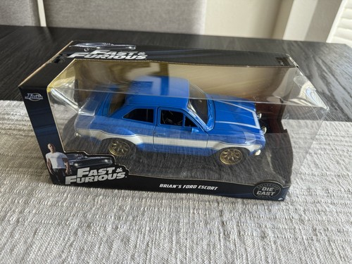 1/24 Scale Fast and Furious Brian's Ford Escort in Blue by Jada - Picture 2 of 13