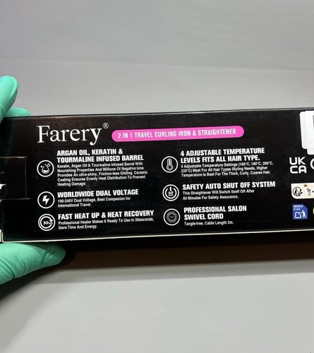 Haarglätter flache Platte 25 mm & Mini Lockenstab Reise Keratin Arganöl Infuse - Bild 11 von 24