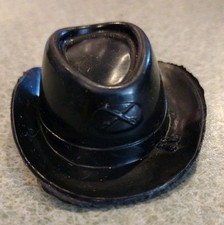 1960's-70's Orig Marx Johnny West Capt. Maddox Black Captains Hat Curled Brim