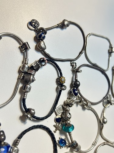 HUGE Pandora Sterling Silver Jewelry Lot Bracelets Charms Disney & More 346g - Bild 22 von 22