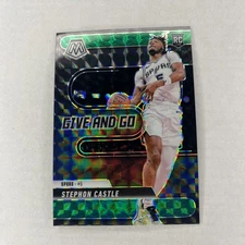 2024-25 Panini Mosaic Stephon Castle Give And Go Green Mosaic Prizm #6 Rookie RC