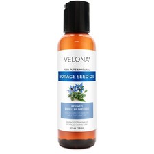 Borage Seed Oil by Velona - 2 Fl Oz Refined, Expeller pressed, Skin, Body, Hair
