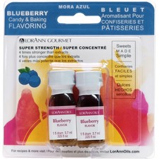 6 Pack - LorAnn Candy  Baking Flavoring .125oz 2/Pkg-Blueberry - FLAVOR-480