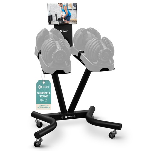 Adjustable Dumbbell Stand Rack - Compatible with PowerFlow Plus, PowerUp Plus...