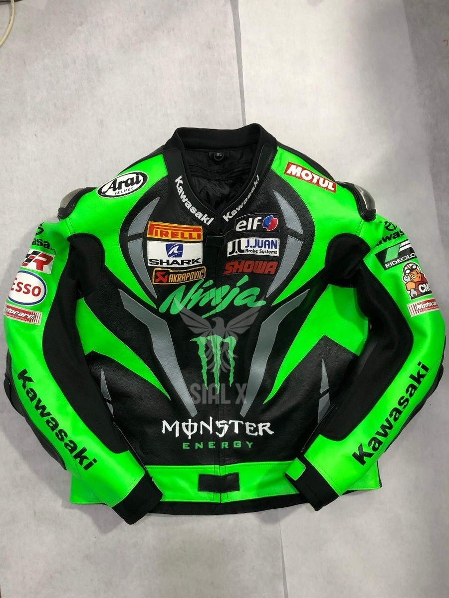 Kawasaki Racing Motorbike Leather Jacket Kawasaki Ninja