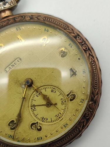 Antike Lanco Taschenuhr 15 Rubis 1934 L.W.C 0.800 Silbergehäuse – o. Krone #244 - Bild 5 von 10