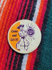 Vintage 1993 Pog Cowboy Come And Get It Staple Milk Cap