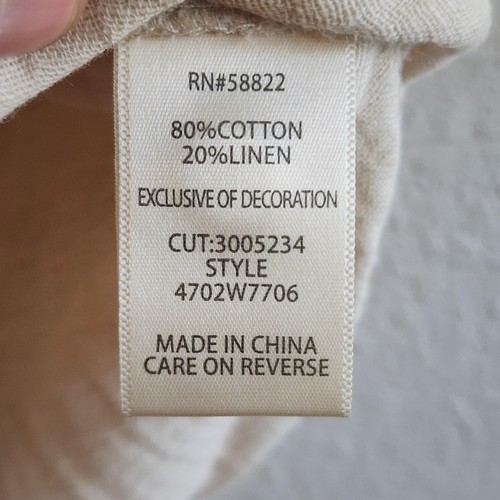 Max Studio Tank Top Womens Medium Textured Sleeveless Linen Blend 4702W7706 - Picture 6 of 10