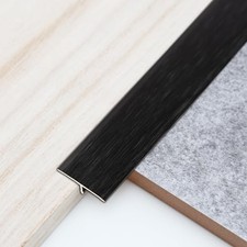 Pcs Aluminum T Molding Trim & Floor Transition 4.2ft x 0.8in 3 Brushed Black