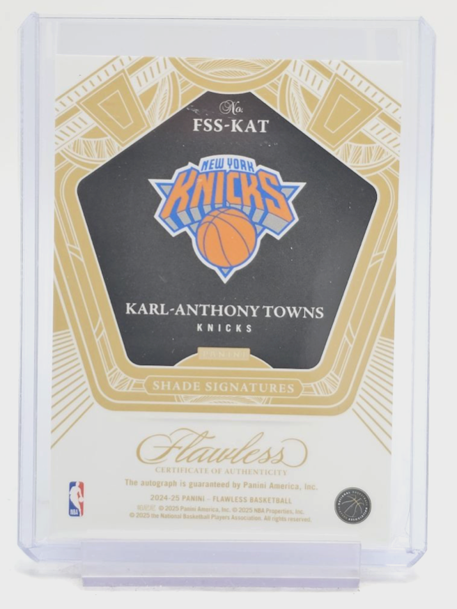2024-25 Panini Flawless New York Knicks Shade Signatures Karl