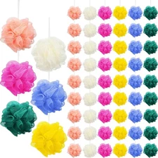 Sunnyray 100 Pcs Bath Sponge Shower Loofahs Bulk Blue,pink,purple,red,white 