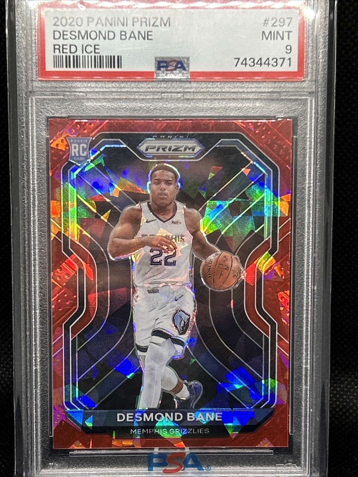 2020-21 Panini Prizm - Desmond Bane #297 Red Ice Prizm (RC) PSA 9