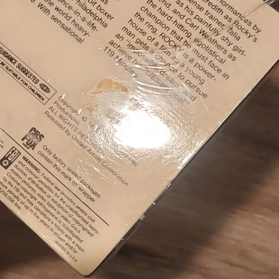 1976 1984 ROCKY I Sealed VHS Red Label CBS Fox Video RARE - Imagem 4 de 4
