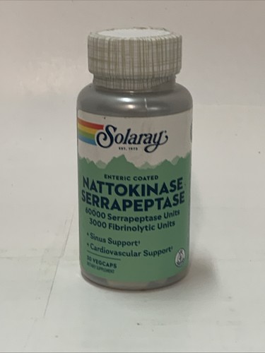 Solaray Nattokinase & Serrapeptase 30 Kapseln 3.000 FU 60000 Stück 5/28