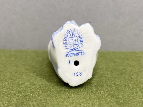 NEW Herend Hungary Miniature White & Blue Owl Figurine 1.75 Inches High - Picture 6 of 7
