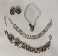 Costume Jewellery - Bracelets and Earings - Silver colour - mixed lot