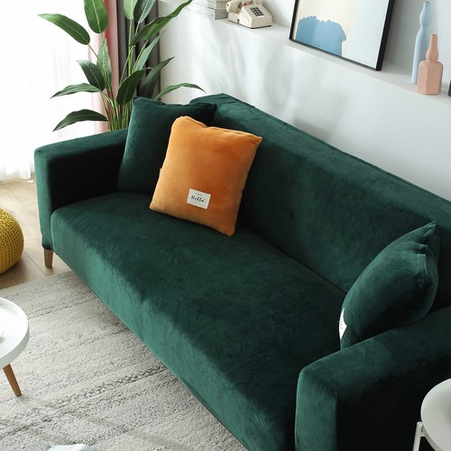 Luxury Velvet Sofa Covers 1/2/3/4Seater Slipcovers Couch Protector Stretch Thick - Bild 45 von 74