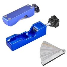 Universal Magnet Base Spark Plug Gap Tool With Blades Feeler For 10/12/14/16MM